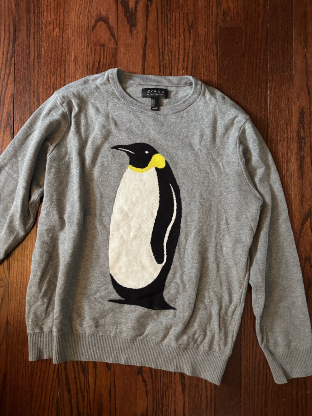 Men’s Grey Emperor Penguin Sweater